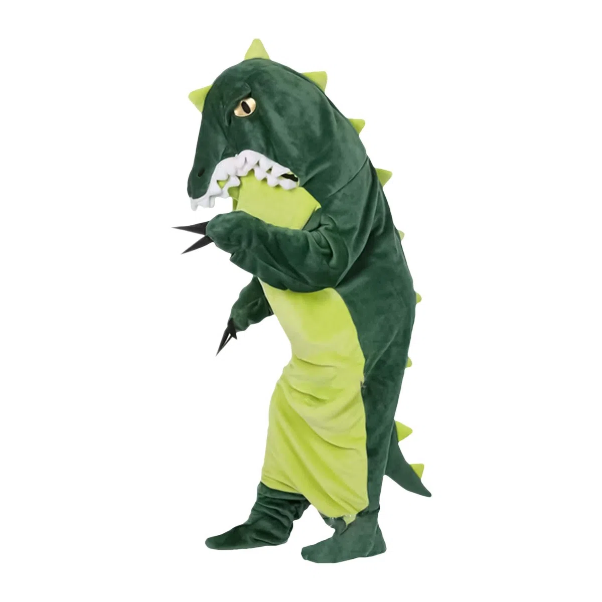 Pijama De Disfraz De Dinosaurio Franela Con Ajuste Holgado | Pijama Entero De Dinosaurio Con Capucha Para Hombres Novia Mujeres Esposa Halloween Navidad Desfile