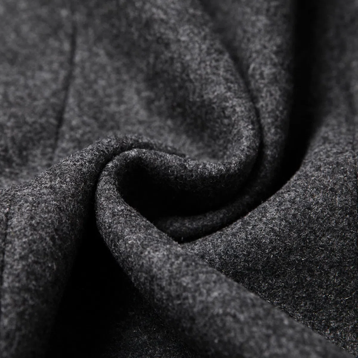 Abrigo de lana y gabardina para hombre | Diseño de longitud media de un solo pecho con cuello alto y tela de lana gruesa | Chaqueta cálida de invierno para un estilo casual elegante, ropa ajustada