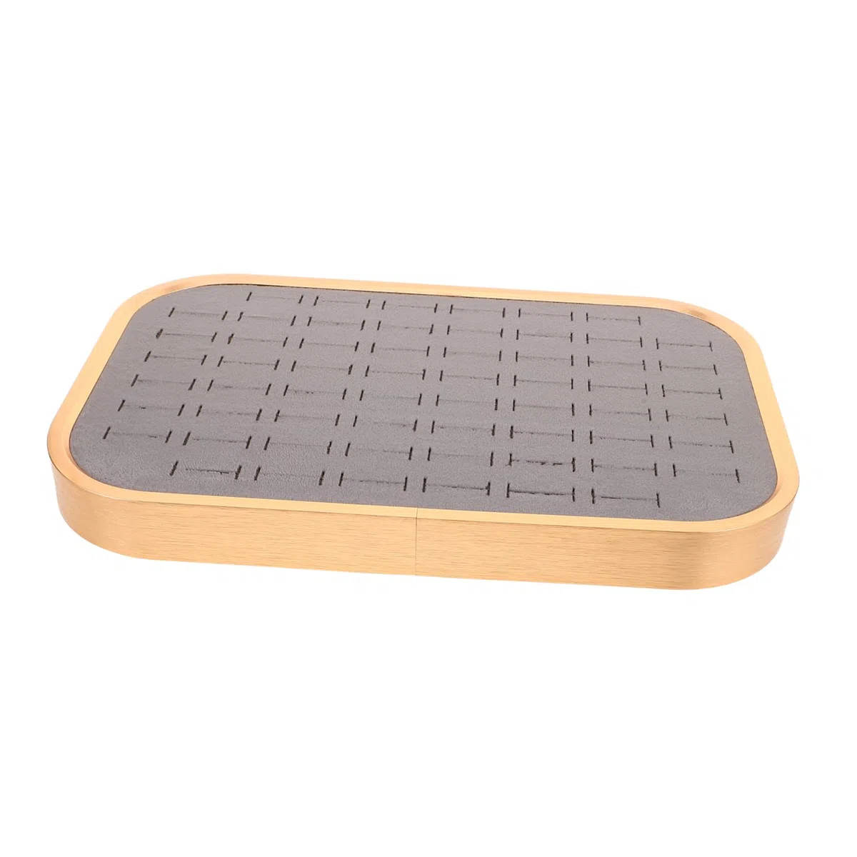Bandeja De Terciopelo Para Anillos Organizador Apilable De Joyas Ranuras Bandeja Para Guardar Collares Aretes y Joyas Para Niñas y Mamás