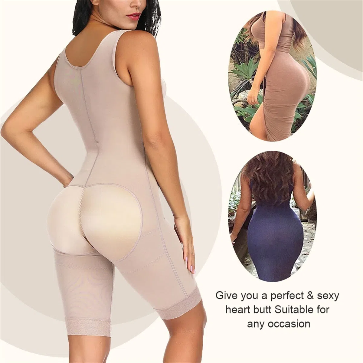 Fajas para Control de Barriga Faja Talla Grande Levantador de glúteos Body Shaper para Mujer (Color: A, tamaño: L) (AL) (BM)