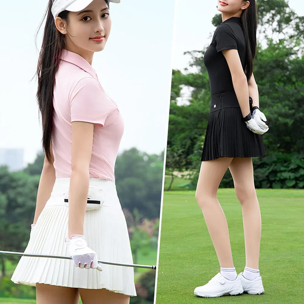Camiseta De Golf para Mujer, Polo De Tenis Elástico De Verano Top Deportivo para Entrenamiento
