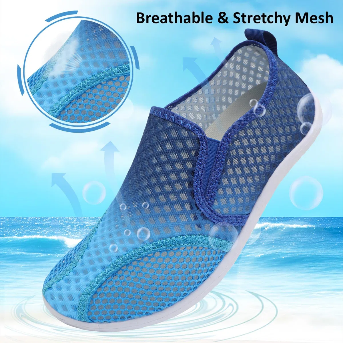 Spesoul Zapatos de agua para mujeres y hombres, zapatos de natación de secado rápido, transpirables, zapatos de playa, calcetines acuáticos para piscina, surf, viajes, camping, yoga, deportes al aire