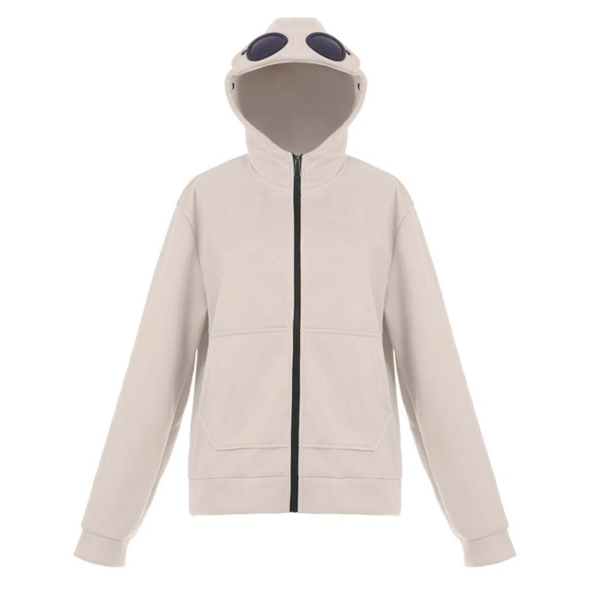 Chaqueta con capucha para hombre con gafas de piloto integradas en la capucha, sudadera transpirable con cremallera, sudadera de manga larga con bolsillo canguro, chaqueta de entretiempo resistente al