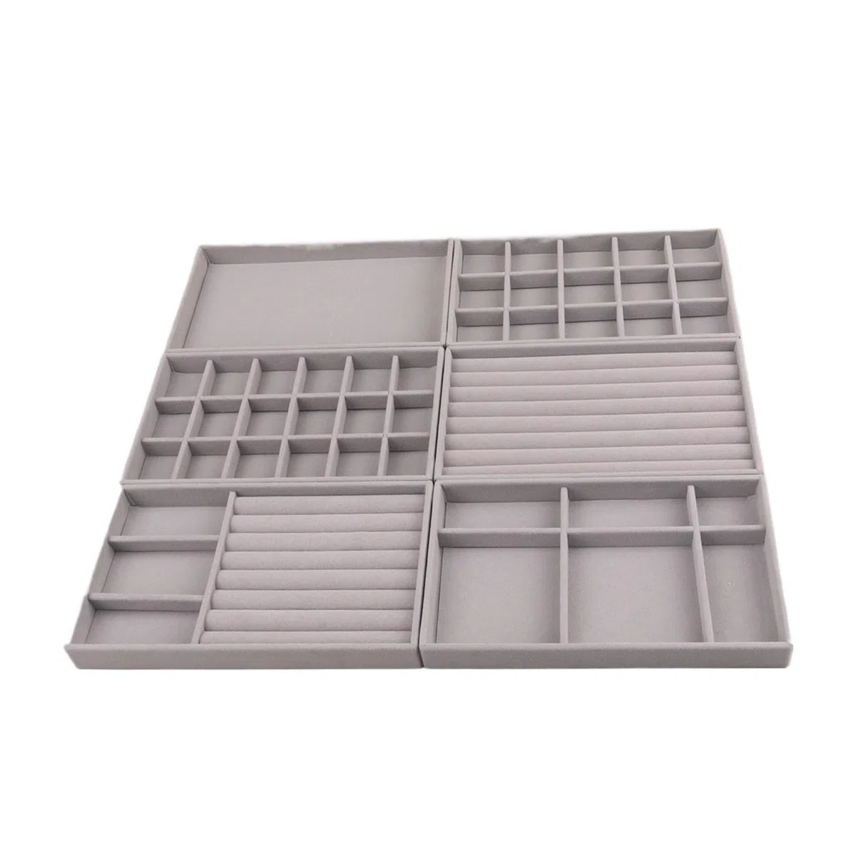 Organizador de joyas terciopelo, bandeja almacenamiento, exhibidor anillos, pulseras y collares, caja exhibición, bandejas for cajones Para Collares, Pendientes y Anillos