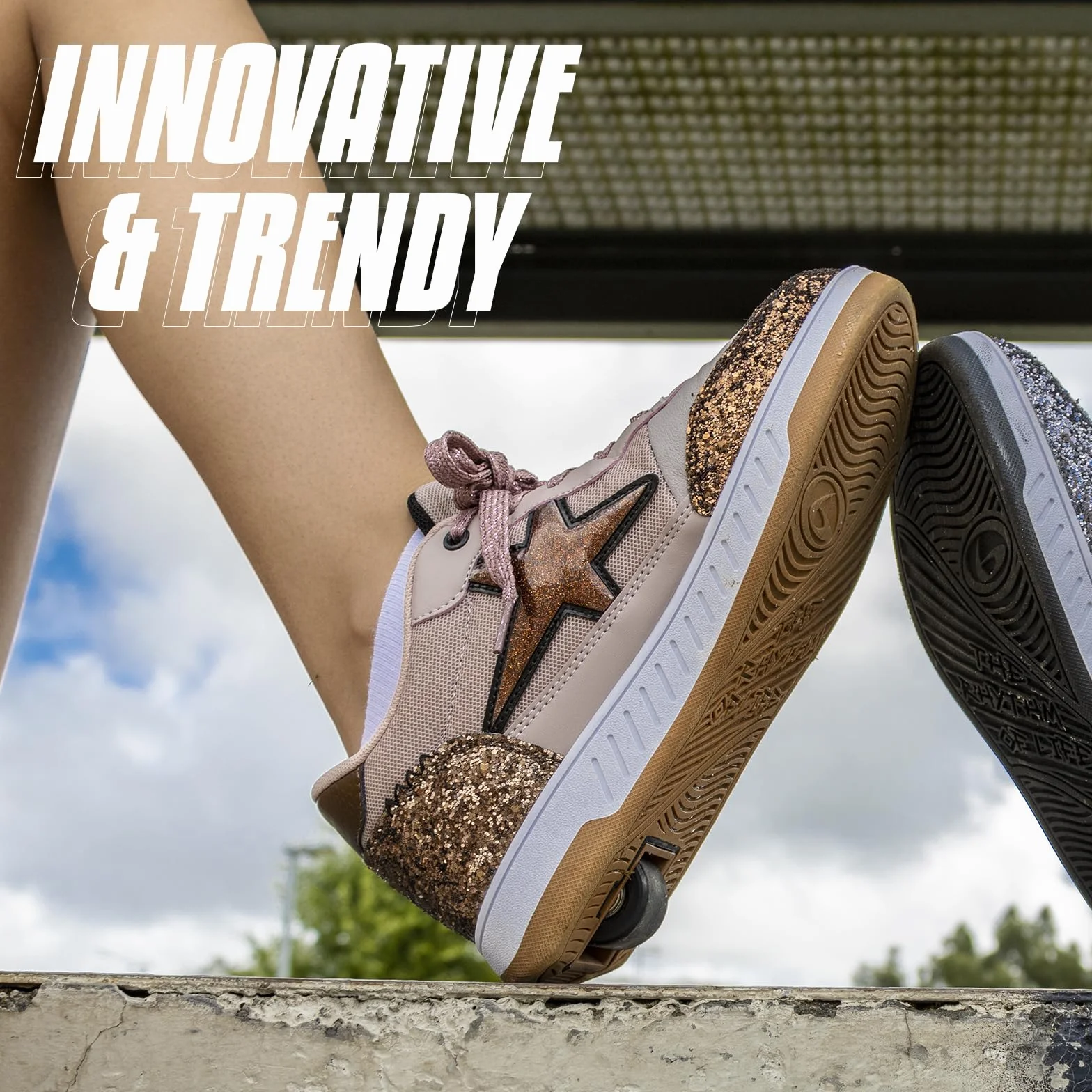 Breezy Rollers Zapatos con Ruedas para Niños | Zapatillas-Patines Infantiles | De Zapatos Callejeros a Patines en Segundos | Sistema de Clic Patentado | Zapatillas con Ruedas para Niñas y Niños
