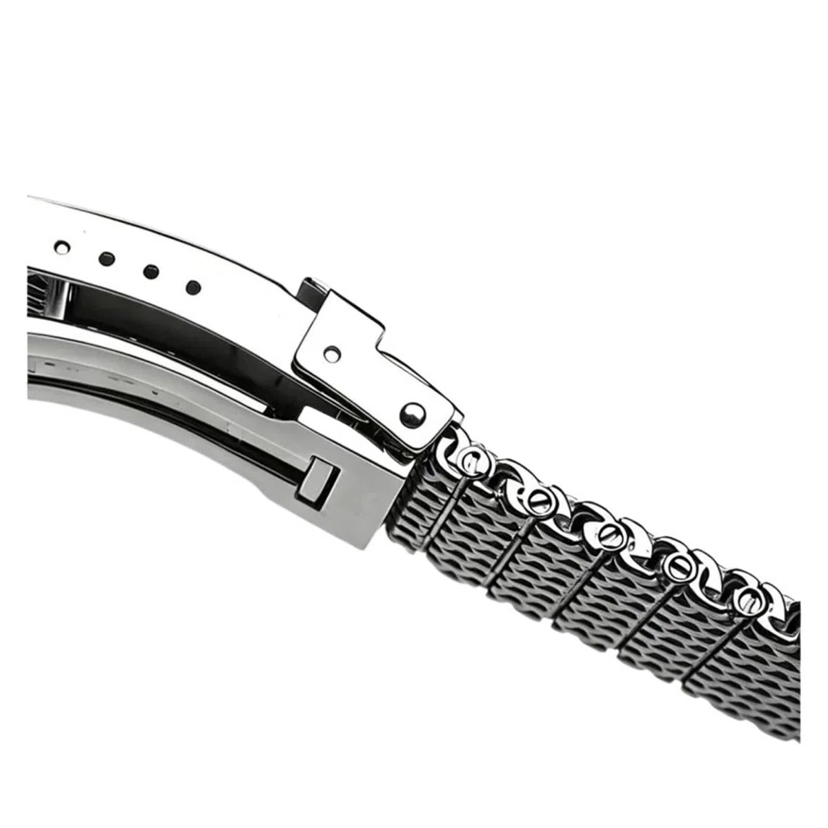 Genérico Compatible con Pulsera de eslabones Rosca Plateada Breit Super Ocean/Avenger/Navitimer-22 mm