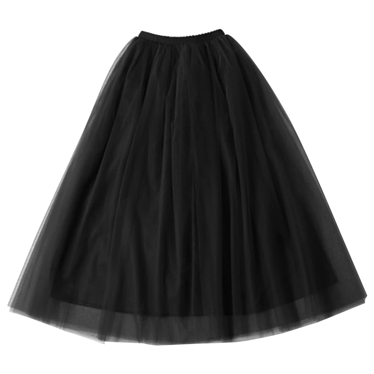 Falda grande de cintura alta para mujer, cinturón elástico, falda de malla, tutú de fiesta, falda hinchada