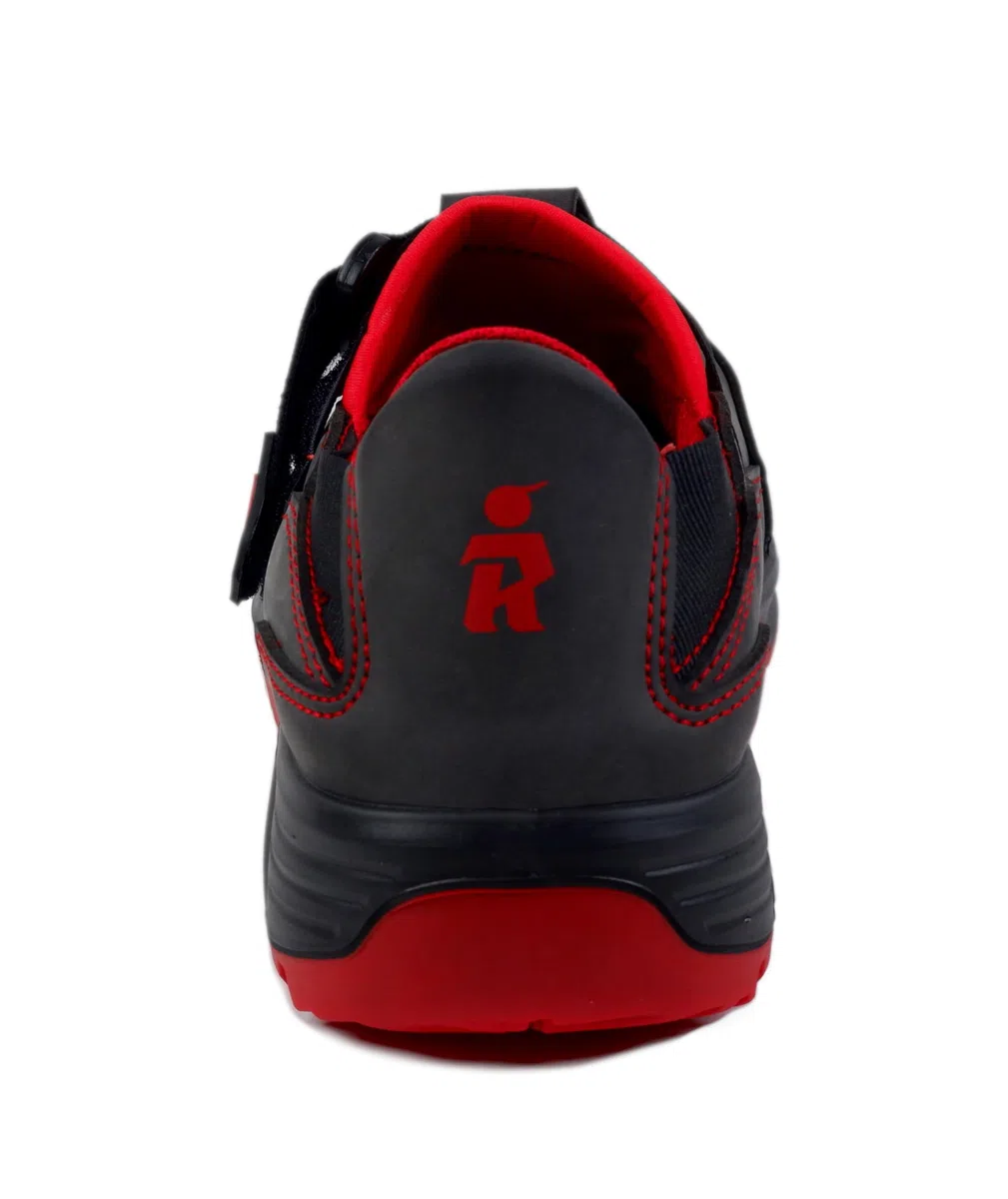 EuroRoutier Hybrid Maine Red Gray, Zapatillas de seguridad certificadas S1 SRC