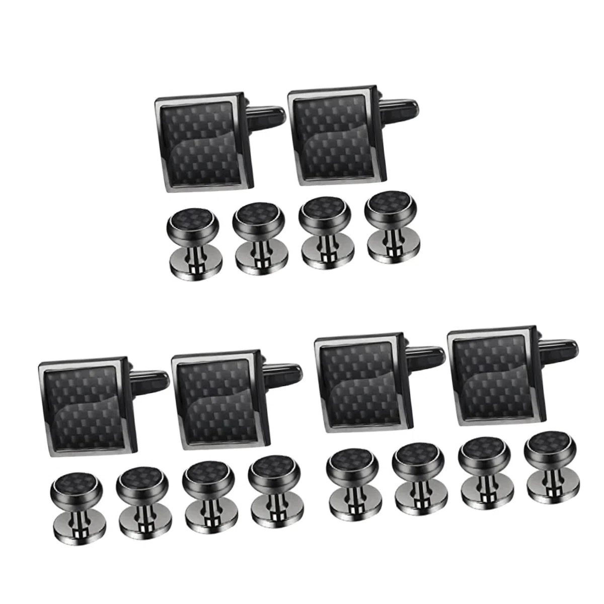 Homoyoyo 18piezas Conjunto De Gemelos y Tachuelas Para Camisas De Esmoquin Elegantes Para Hombres Accesorios De Tuxedo Para Ocasiones Formales y Cumpleaños