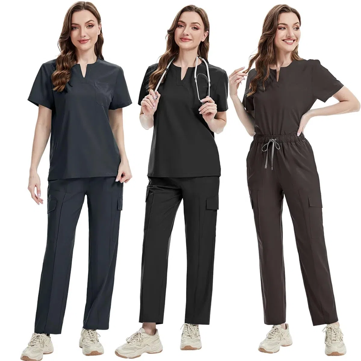 Uniformes médicos Bata Uniforme Mujer artículos de enfermería Accesorios Enfermeras clínica Traje médico salón Belleza SPA para AtencióN MéDica, SalóN De Belleza(Blue,S)