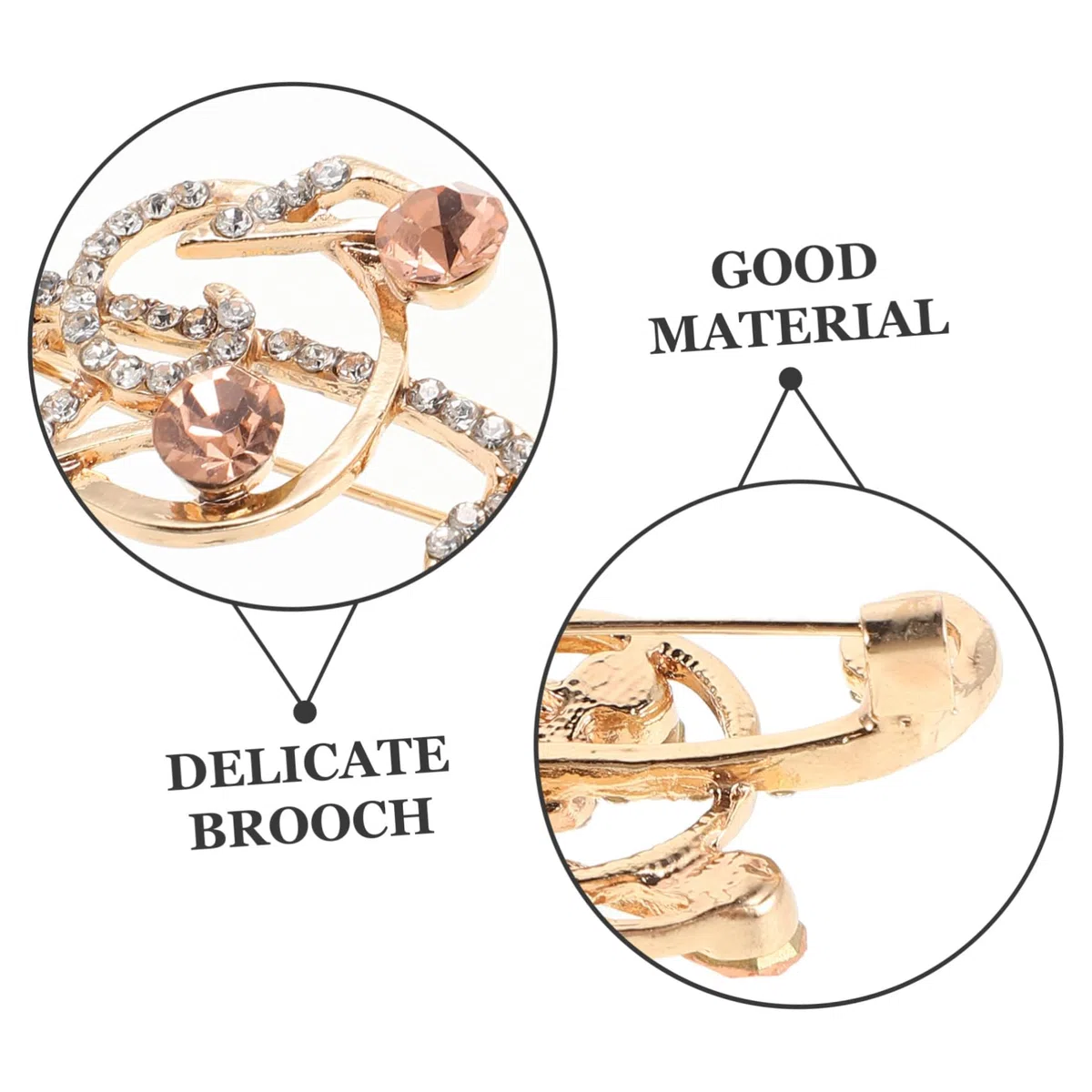 Broches con Forma Musical, Accesorios para Festivales, Ropa de Metal, Decorativos, con Forma de Nota Musical y Diamante.