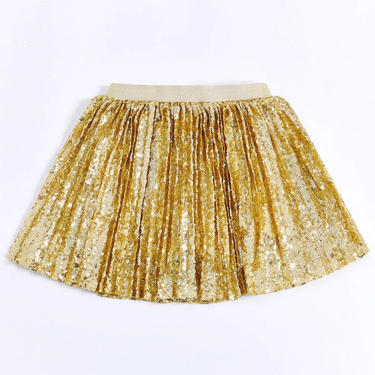 Falda de Lentejuelas para Niñas,Brillante Faldas Tutú con Cintura Elástica Vestido Lentejuelas Tutu Ballet Color Sólido Faldas de Carnaval Trajes para Niños Elástico Festival Outfit