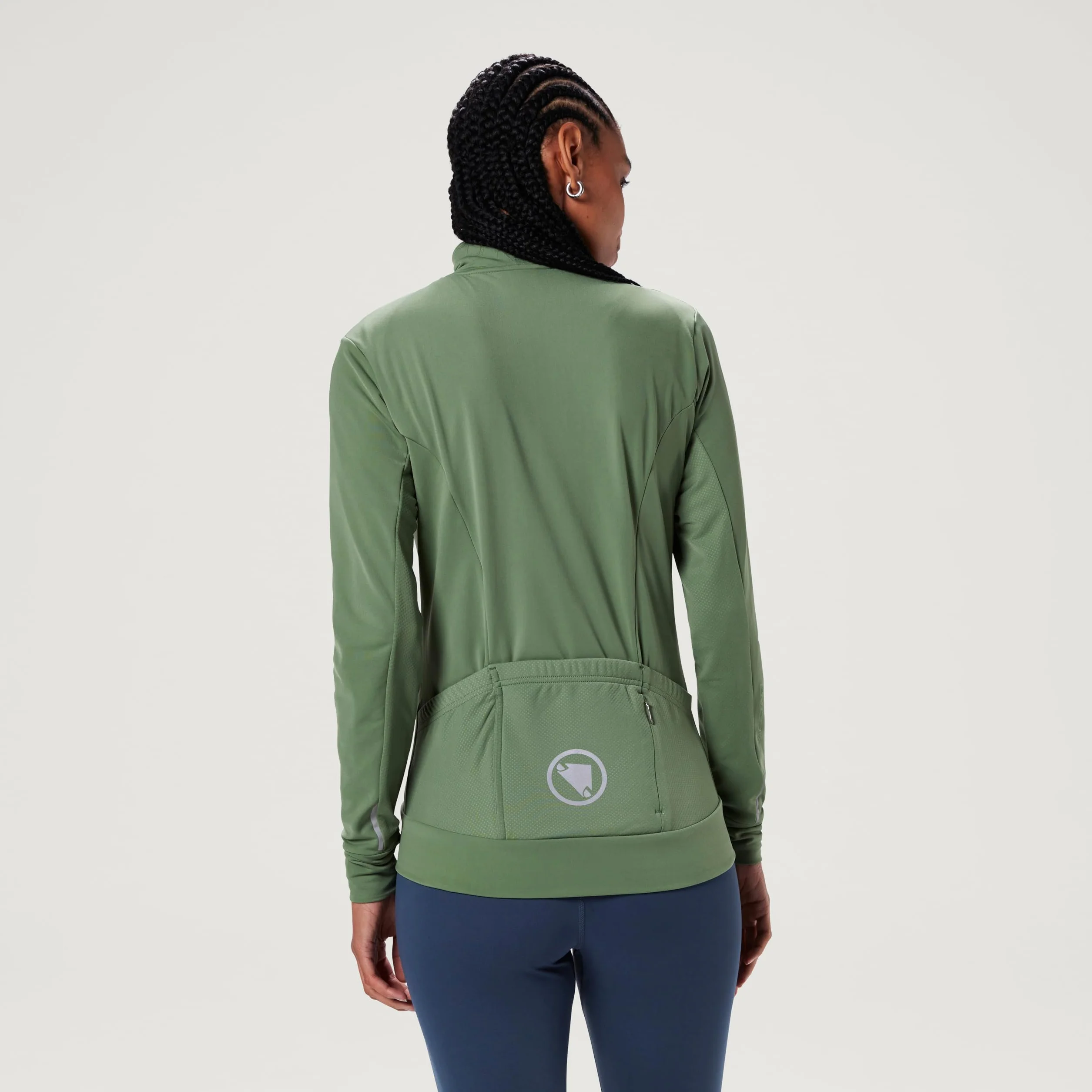 Endura Mujer Xtract Roubaix Longsleeve Cycling Jersey | Water Repellent | Wicking | Reflective Trim Camiseta