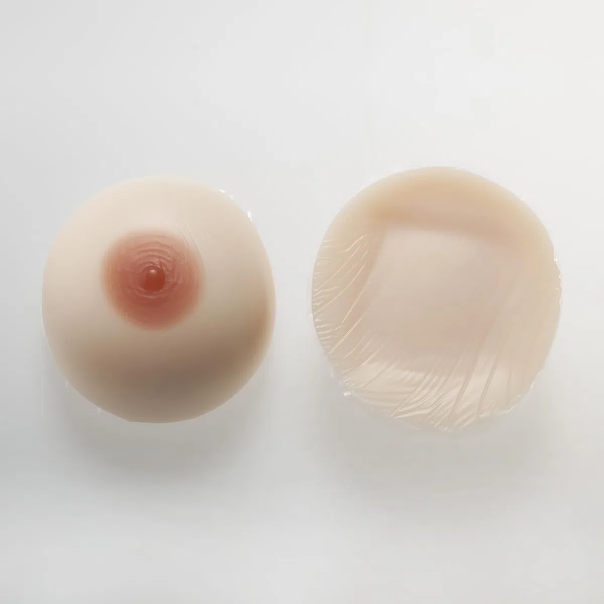 Travesti Reina disfrazada Transexuales Mastectomía Copa B - I Realista Forma mamaria Autoadhesivo Silicona Pecho Falso(DD Cup, White)