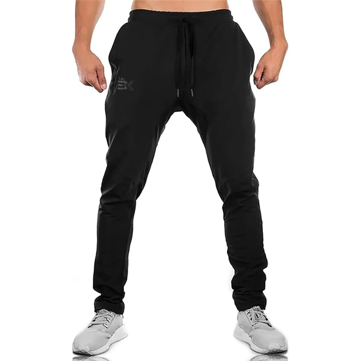 Brokig - Pantalones de deporte para hombre, corte ajustado, con bolsillos dobles