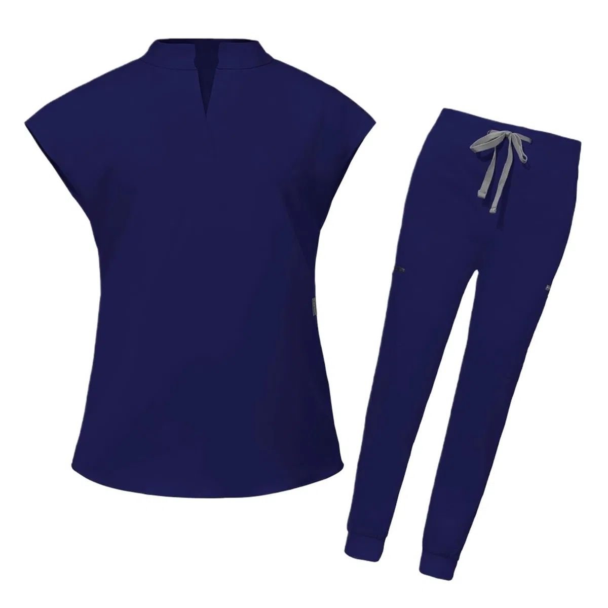 Uniformes Conjuntos de Bata quirúrgica for Mujer Batas quirúrgicas Accesorios for Enfermeras Hospital Clínica Dental Salón de Belleza Ropa de Trabajo Traje(Deep Blue,L)