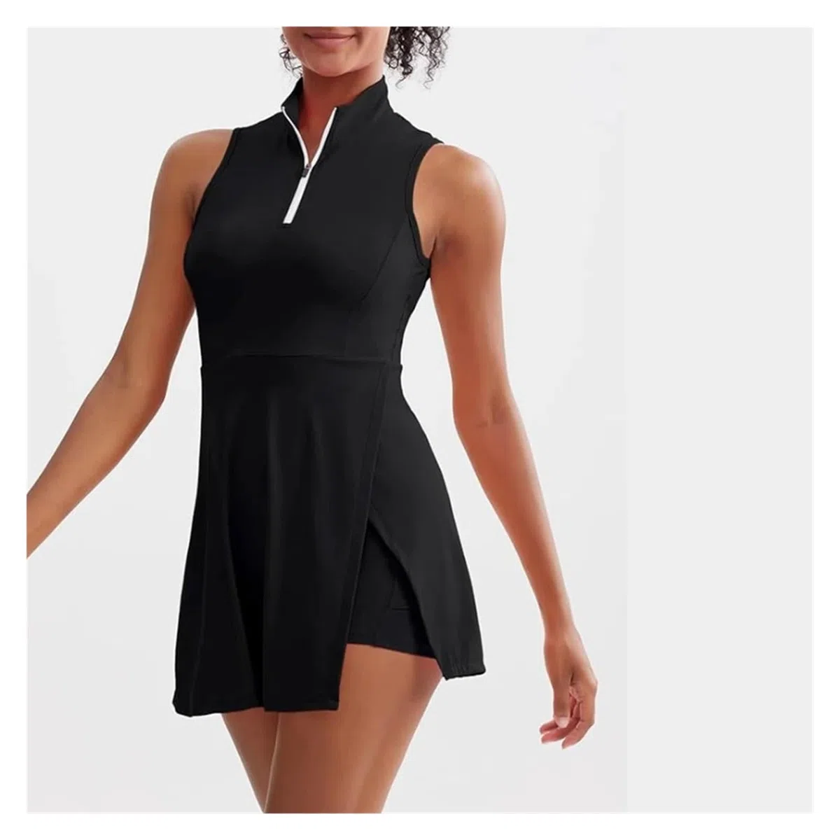 Vestidos de Tenis para Mujer Vestido De Tenis For Mujer, Vestido De Tenis Y Golf, Pantalones Cortos Integrados, Vestido Deportivo Sin Mangas, con Bolsillos, Tirantes Anchos(Blue,XL)