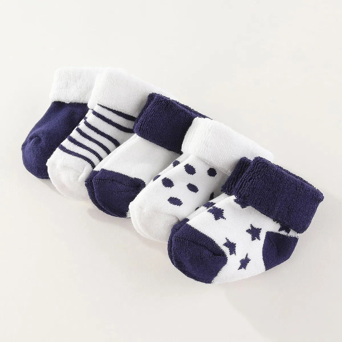 Ruliby Juego de gorros, manoplas y calcetines de algodón para recién nacido, gorro suave para bebés y niñas de 0 a 6 meses