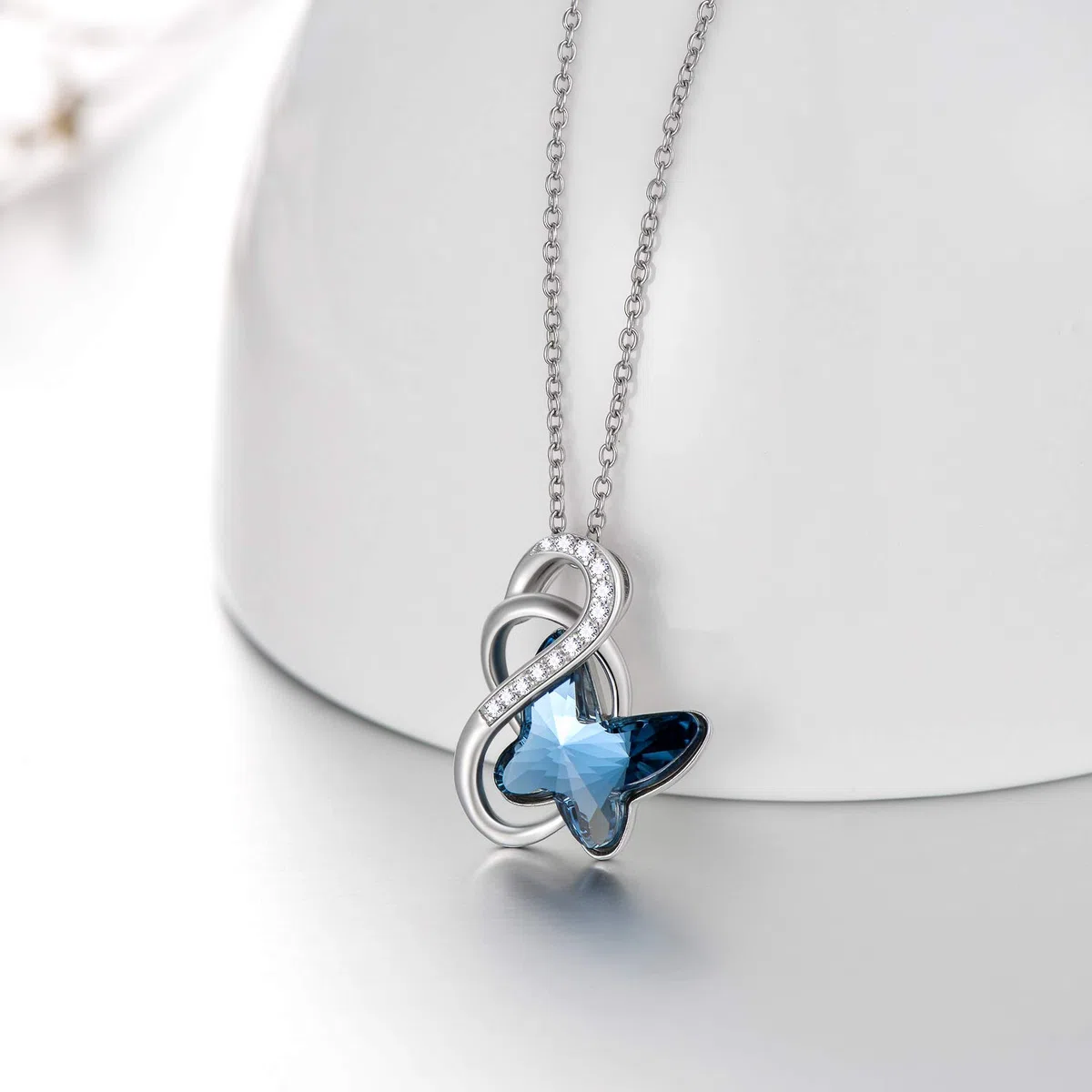 AOBOCO Collar de mariposa de plata de ley, joyería de mariposa, regalo de aniversario de cumpleaños para mujeres, niñas, hija, esposa