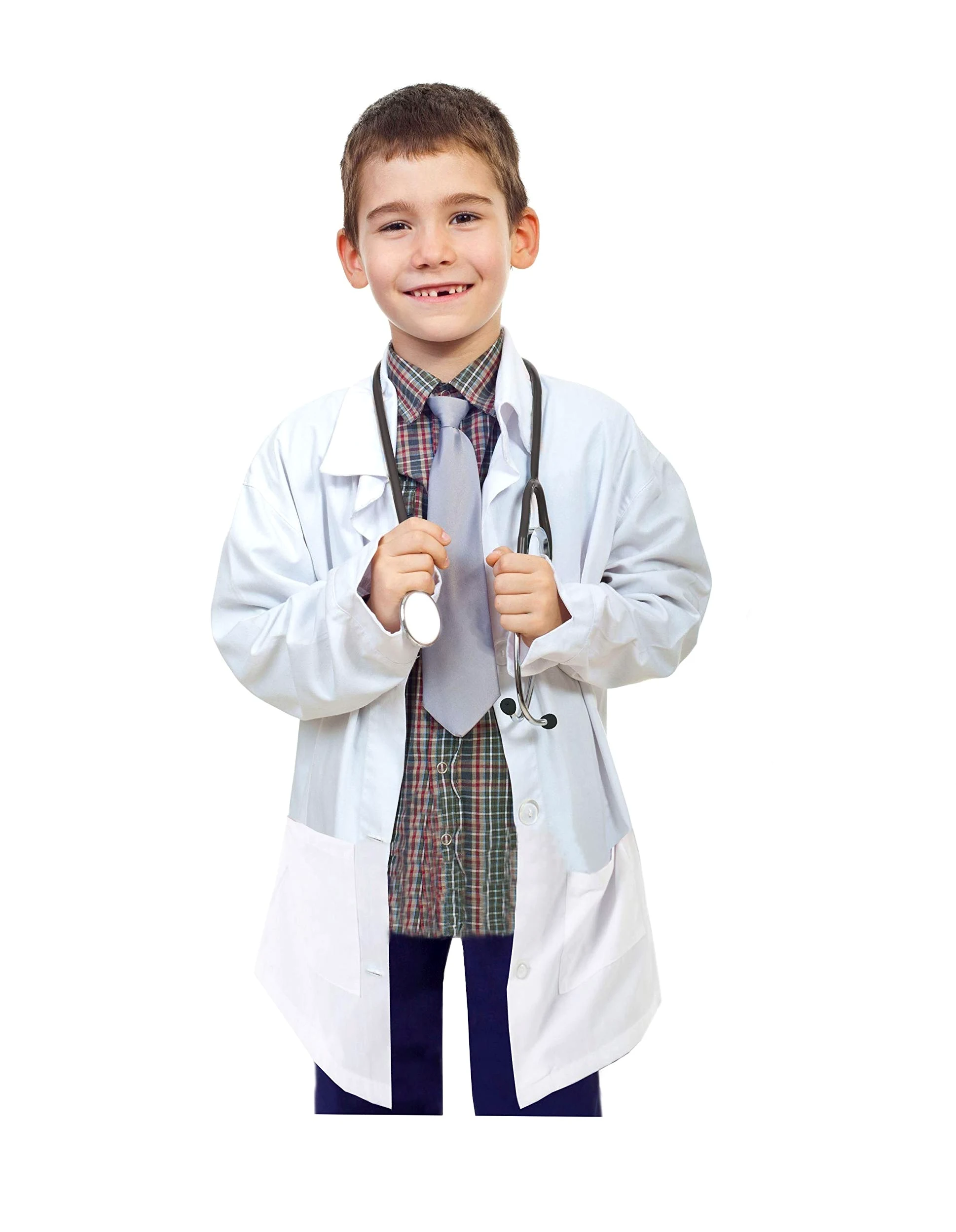 Natural Uniforms niño Bata de laboratorio 43687 6pk blanca