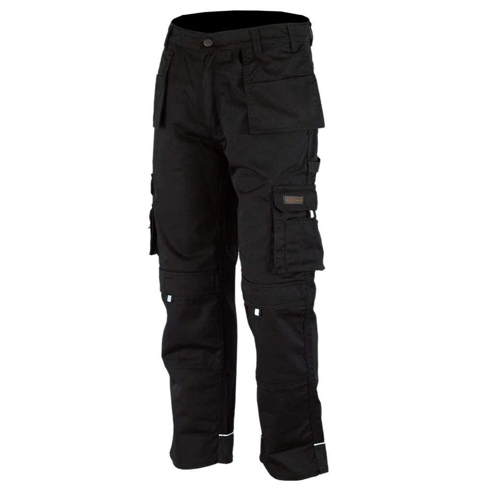 WrightFits Pantalones de Trabajo Pro-11 Cargo de Combate de Seguridad Resistente con Bolsillos múltiples para Rodilleras con Triple Costura para Hombre