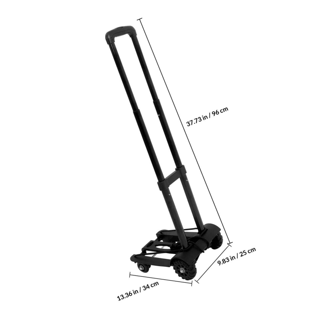 SHOWERORO Carrito y Aleación de Aluminio Ruedas Portátil Plegable Diseño Reforzado Barra de Tracción para Compras y Viajes Pequeños