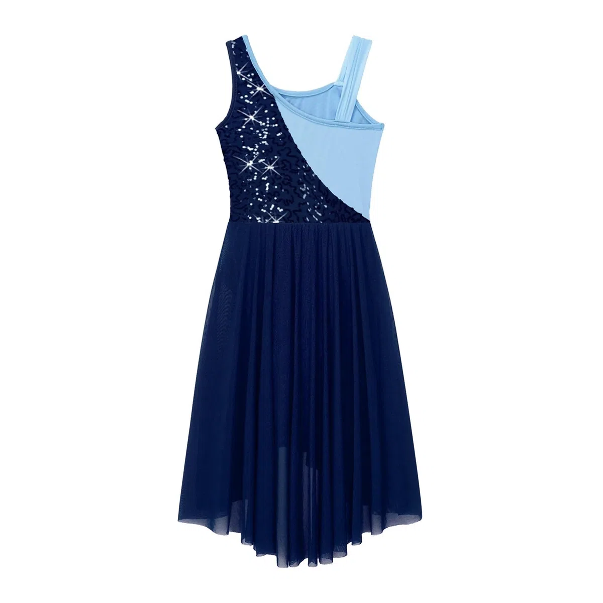 Vestido De Patinaje ArtíStico Vestido de baile lírico con lentejuelas for niñas, vestido de tutú de ballet for niños, leotardo de gimnasia, baile de salón, ropa de actuación de baile moderno Para Artí