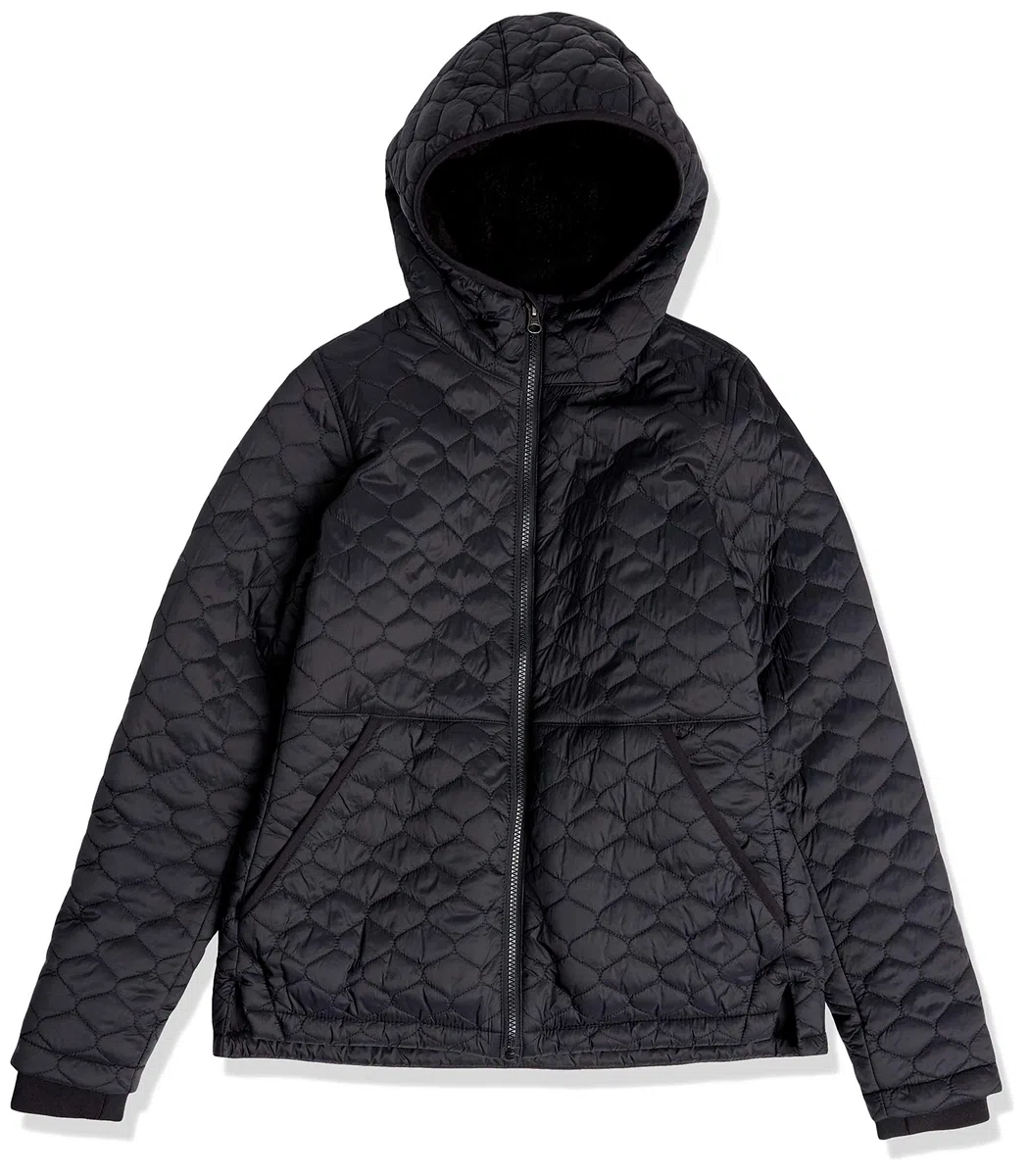 Amazon Essentials Mujer Chaqueta Acolchada Ligera con Cremallera Completa, Resistente al Agua, con Capucha y Forro de Sherpa