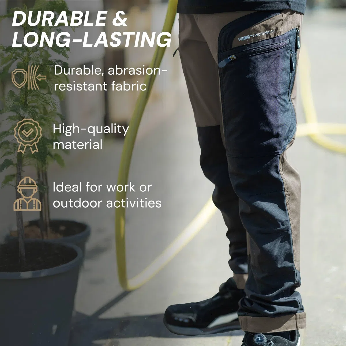 PUMA Workwear ProOne Adventure - Pantalones de senderismo para hombre, transpirables y duraderos, parcialmente repelentes al agua, cargo Ripstop