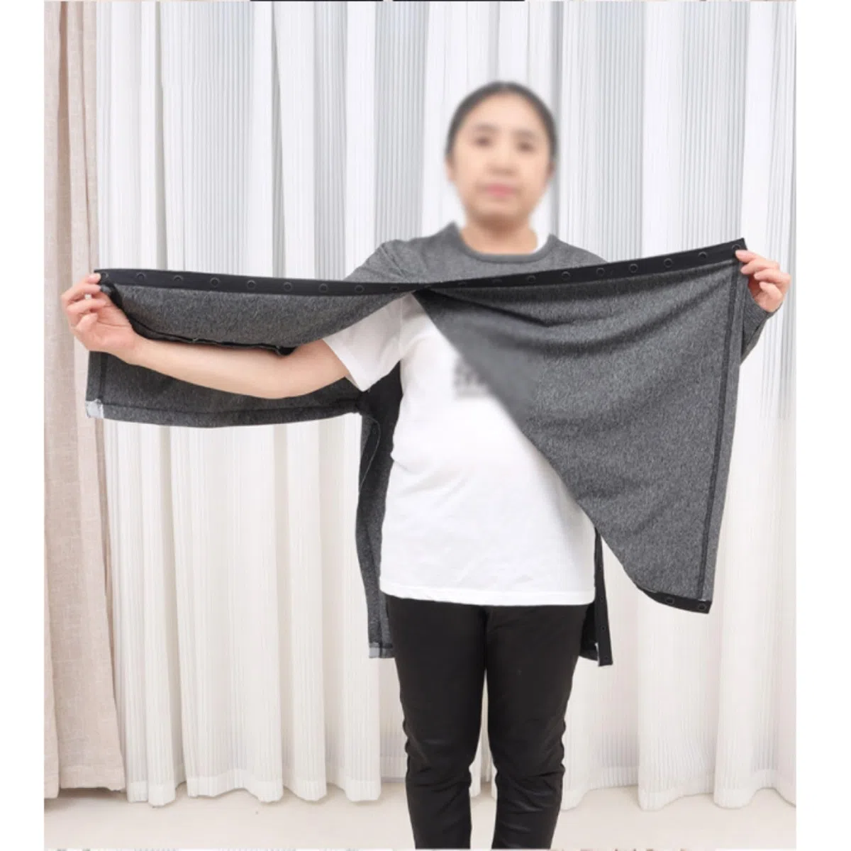 Traje de enfermería Batas unisex de manga larga para pacientes, ropa de algodón para enfermería, batas de hospital para poscirugía, ayuda de enfermería para ancianos, hombres y mujeres, reutilizables