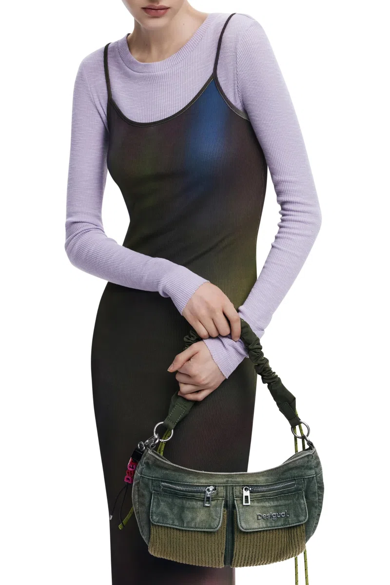 Desigual bolso de hombro bolso bandolera Donosti Bravo Hand Bag Kaki caqui