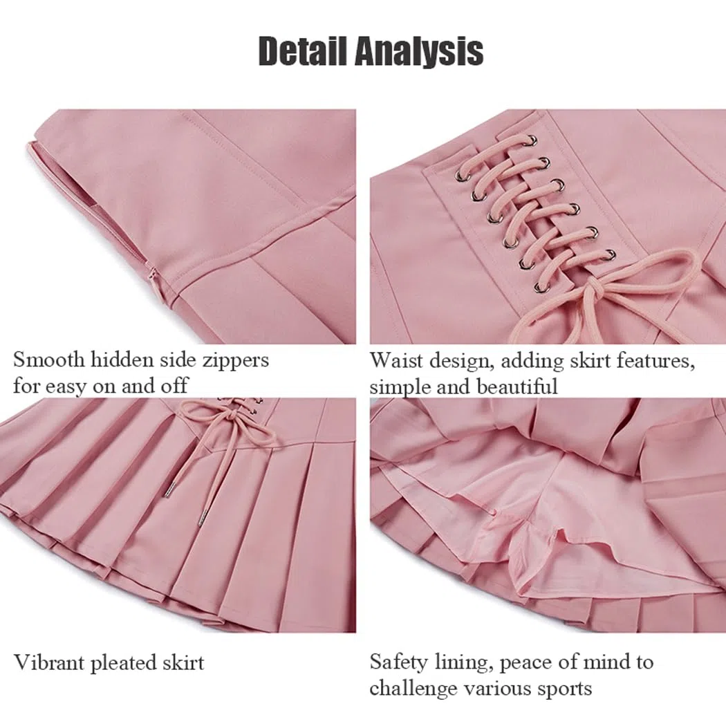LANGWEI Faldas De Tenis Plisadas para Mujer Faldas Pantalón De Golf De Talle Alto con Pantalones Cortos con Forro