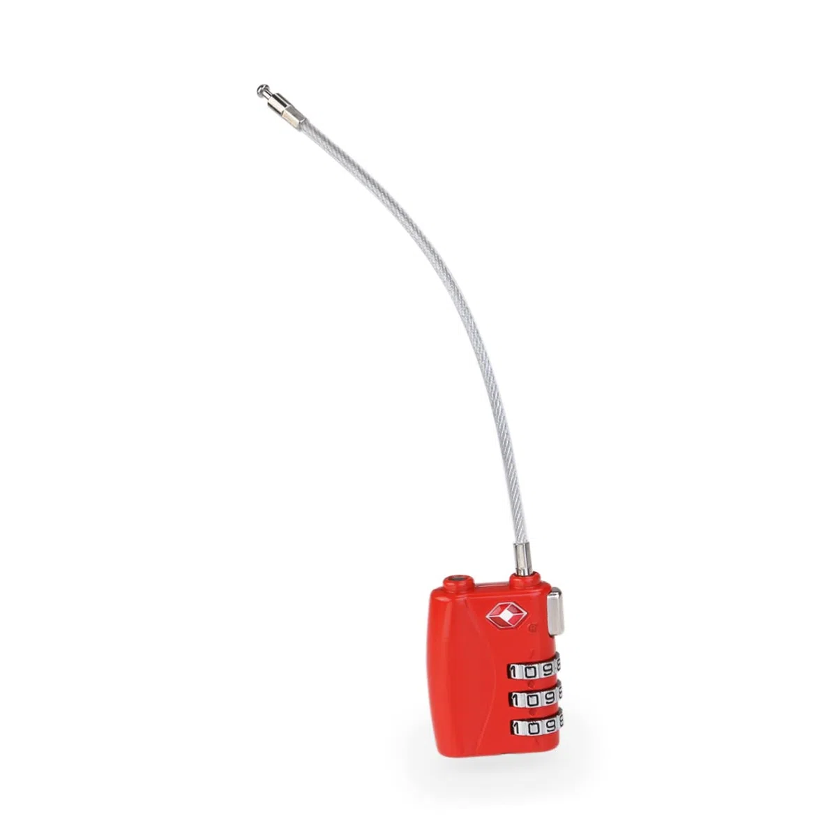3piezas Candado De Seguridad Tsa Cable Para Equipaje Candado De Combinación De Dígitos Para Maletas y Mochilas Rojo