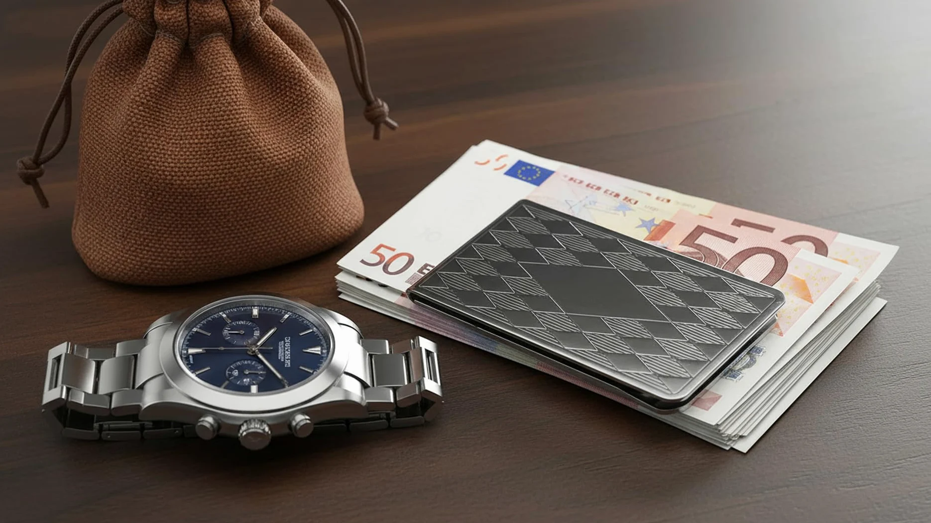 Clip para billetes Money bañado en plata – con placa de grabado – Pinza para billetes Premium Silver Plated – Noble regalo para hombre de alta calidad