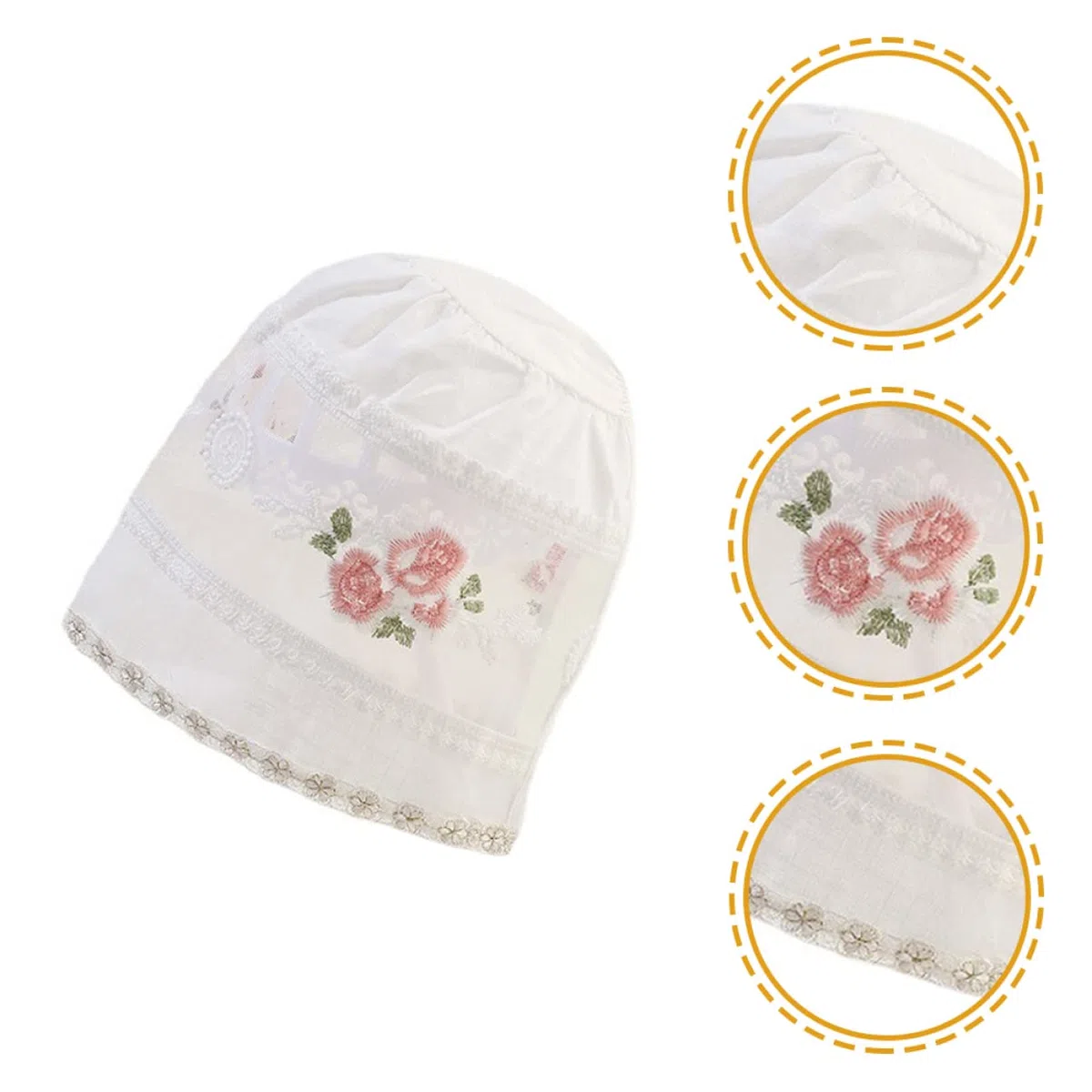 Sombrero de Sombrero bebé Gorro fotográfico bebé Sombreros de Chicas Gorra con Forro de Muselina Sombrero de Sol para pequeños Sombreros de niña algodón