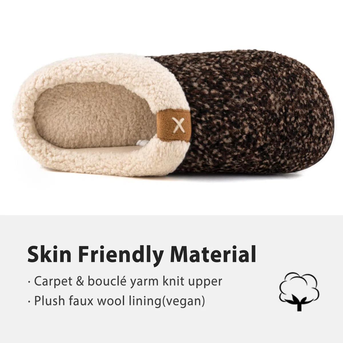 ULTRAIDEAS Zapatillas de Casa para Hombres de Espuma Viscoelástica con Forro de Felpa, sin Cordones, con Suela de Goma Antideslizante para Interiores y Exteriores