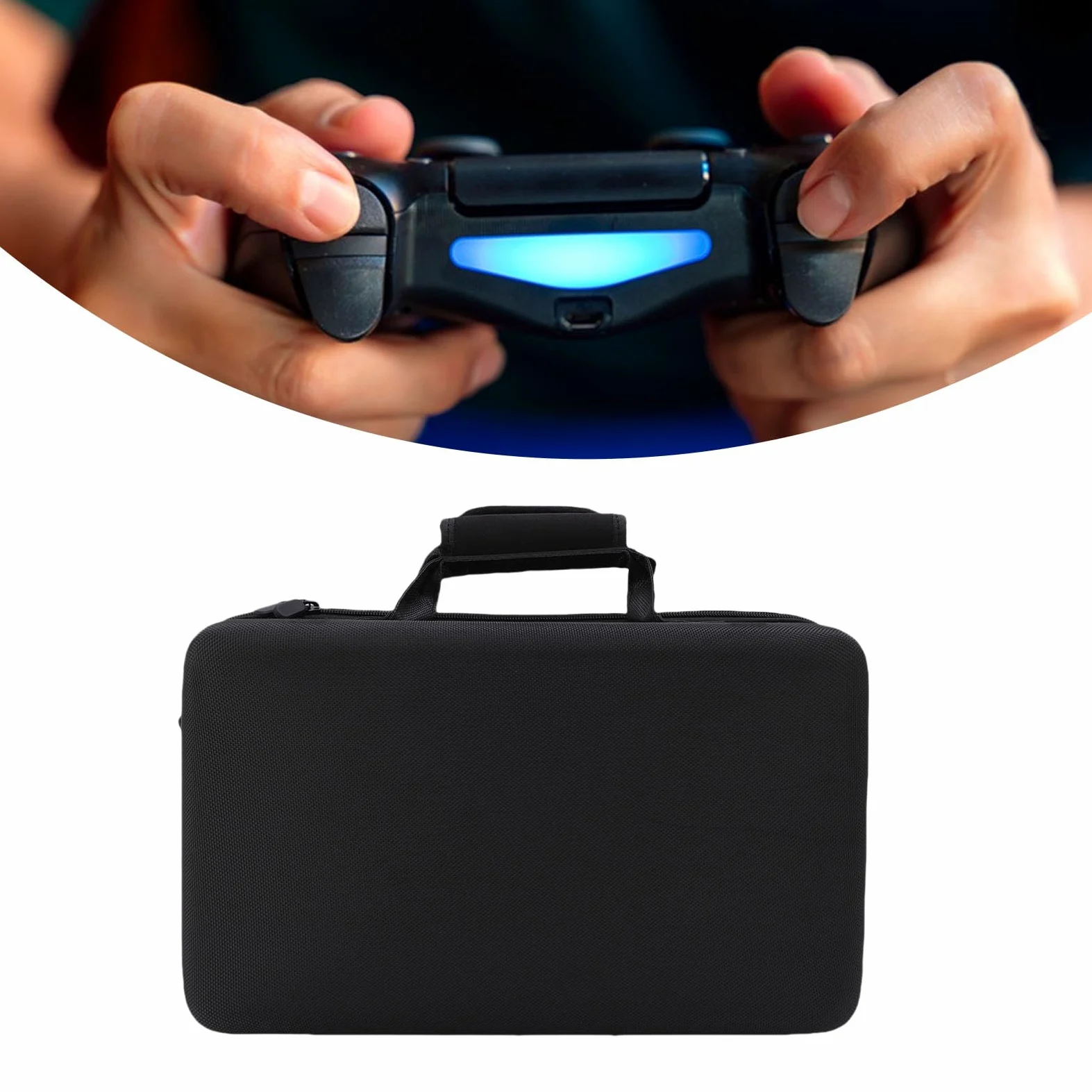 Slim Home Game Console Bolsa Protectora de Viaje Gran Capacidad Antideslizante para Controlador Base Vertical Interior/Exterior Nylon y EVA (Black)