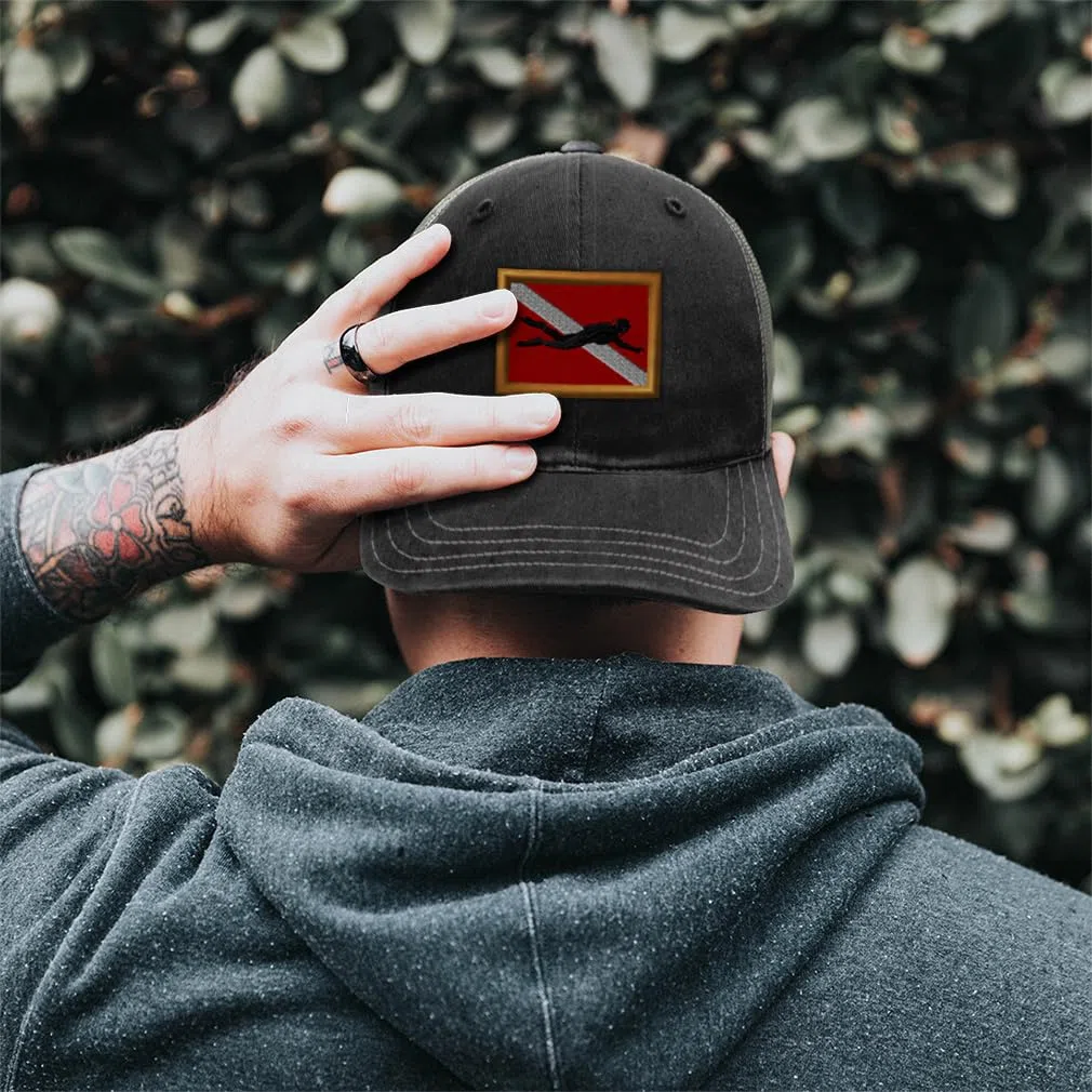 Richardson - Gorra de malla suave bordada con bordado dorado para hombres y mujeres, algodón