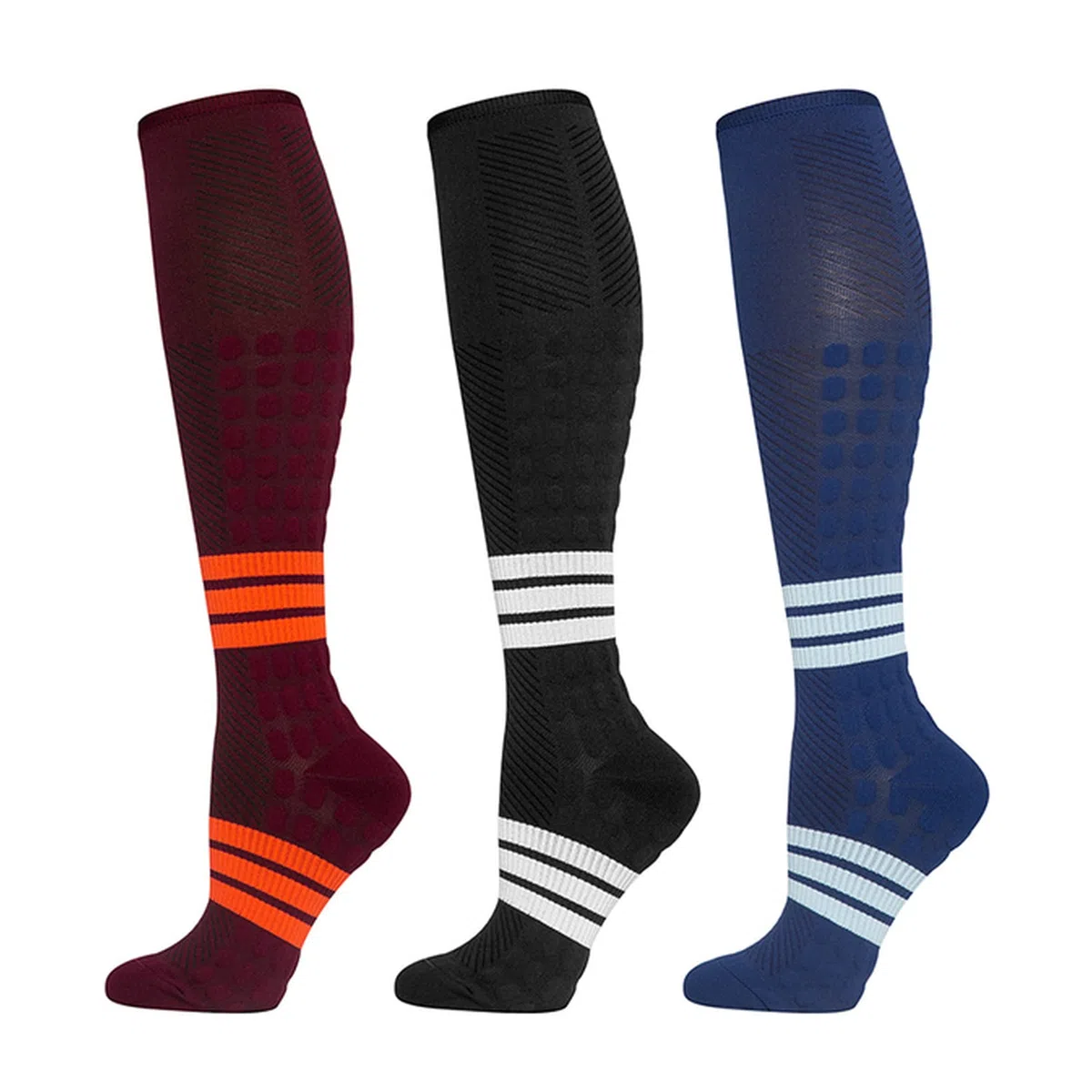 Calcetín Antideslizante Calcetines deportivos protectores de fitness profesionales engrosados de la pierna gradiente de la tecnología presurizada calcetines de compresión Calcetines De Punta(Size:EU39