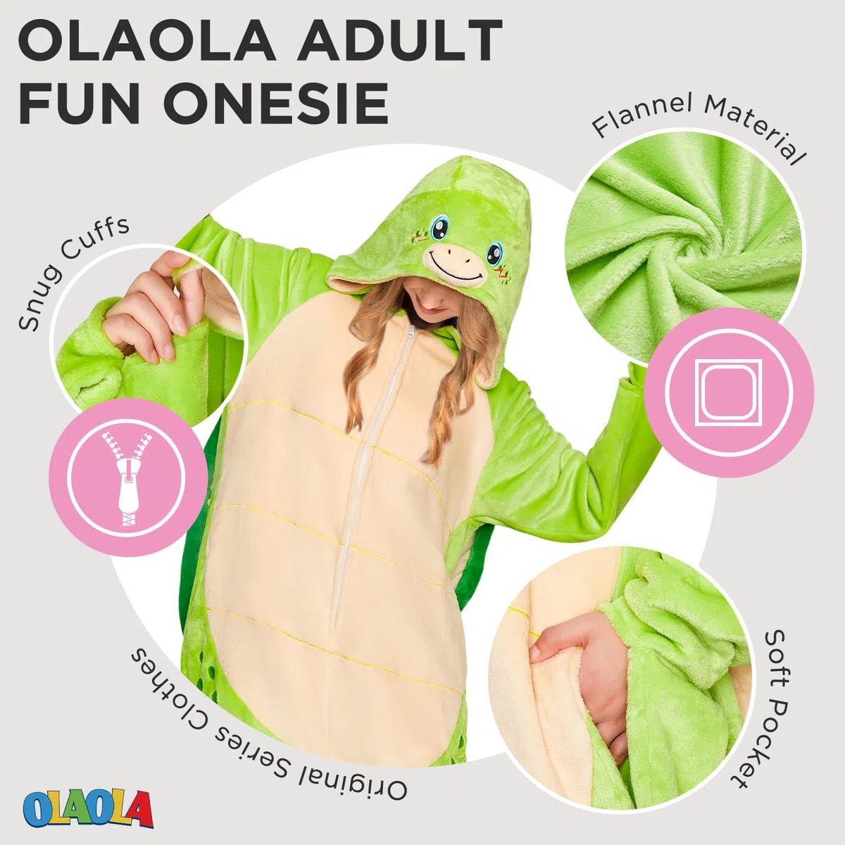 OLAOLA Mameluco de animal para adultos para mujeres y hombres, pijama de forro polar cálido y divertido disfraz de fiesta de Halloween