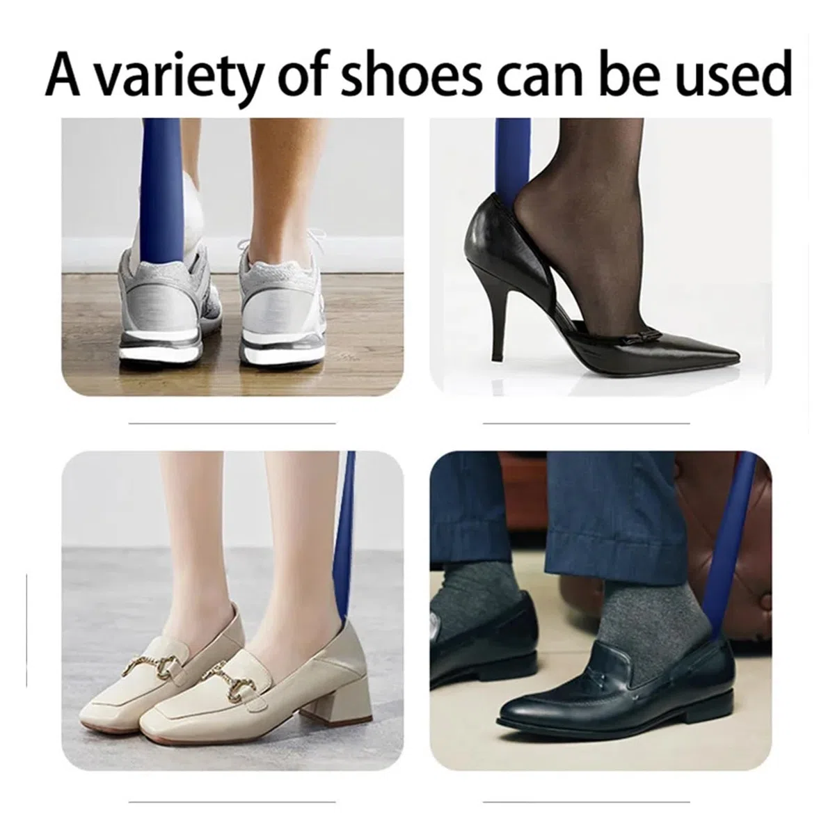 Calzador de plástico profesional 73cm, calzador con mango largo, útil levantador zapatos, cuchara magnética for, herramientas for embarazadas for el hogar para todos los zapatos