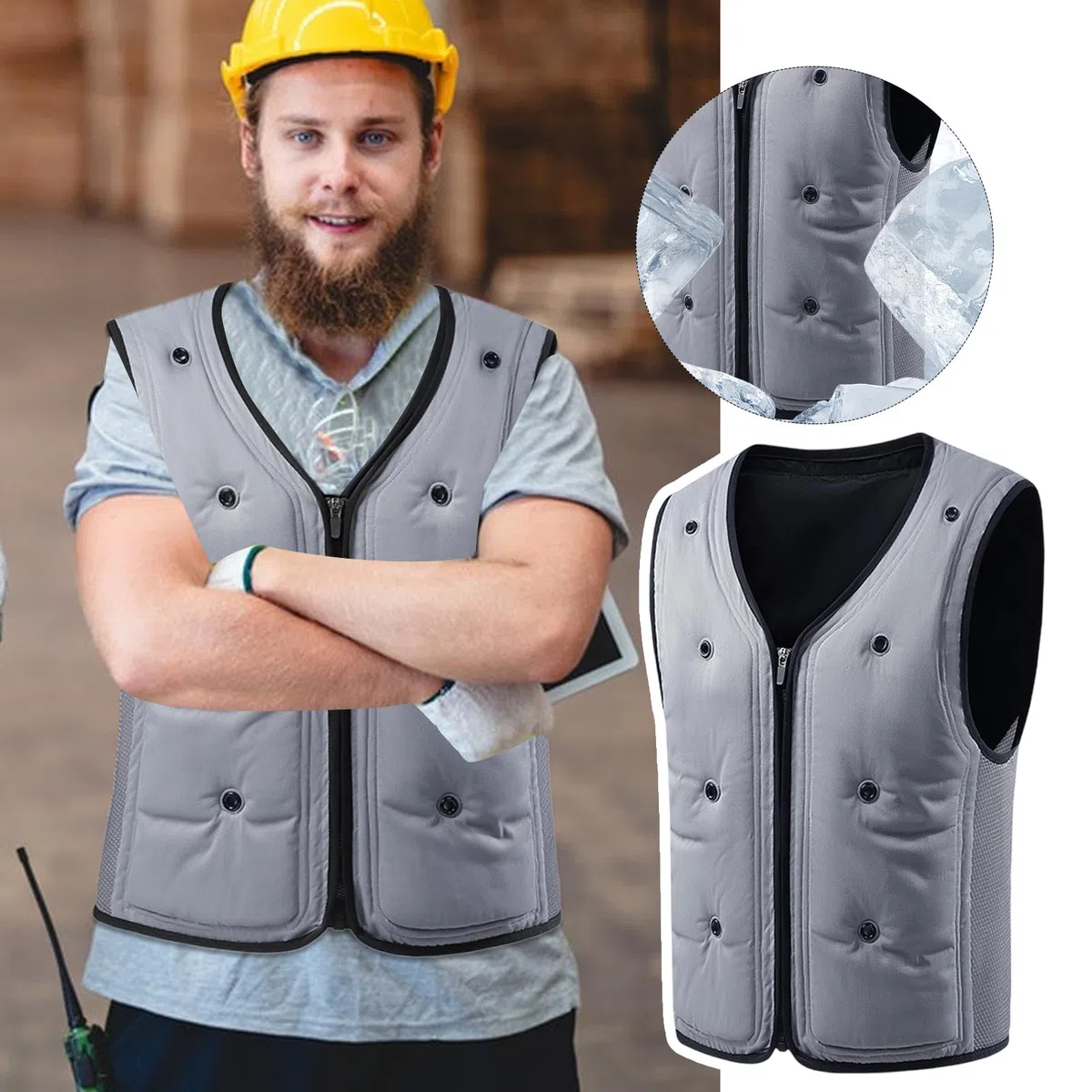 Generico Chaleco refrescante para hombre | Ropa refrescante para climas cálidos y comodidad de verano – Vestido unisex reutilizable para deporte, ciclismo, correr, actividades al aire libre, pesca