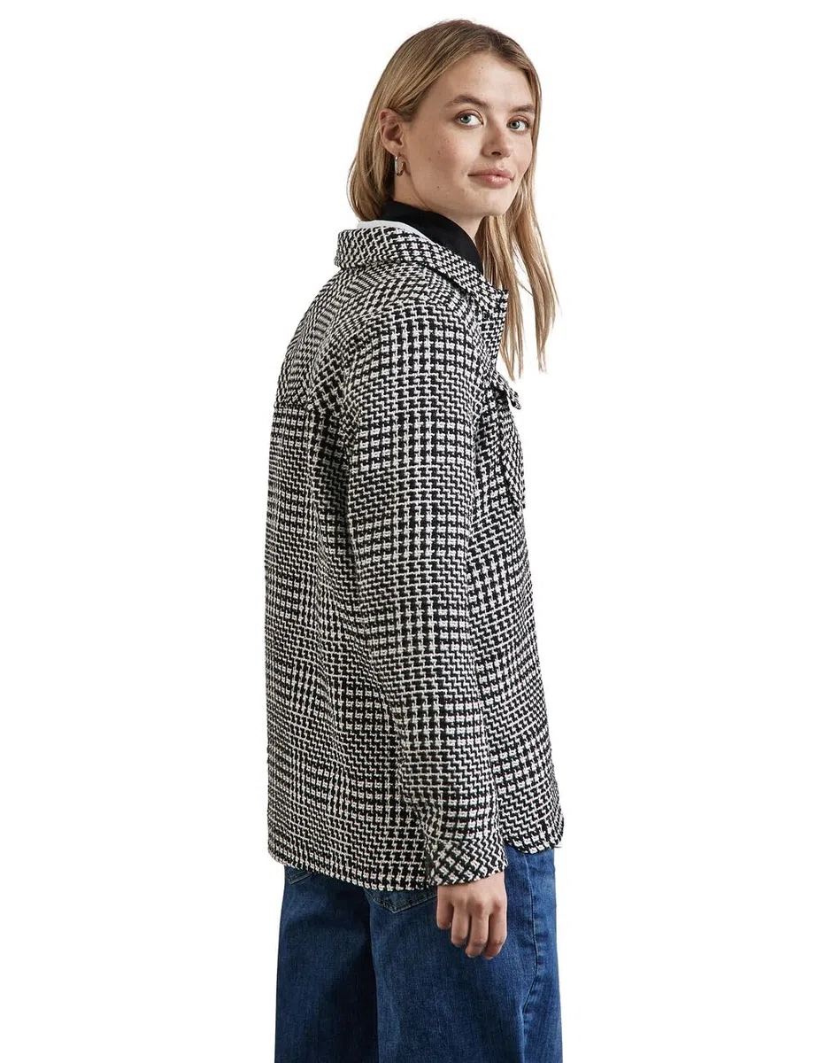 STREET ONE A212326 Chaqueta Bouclé a cuadros Mujer