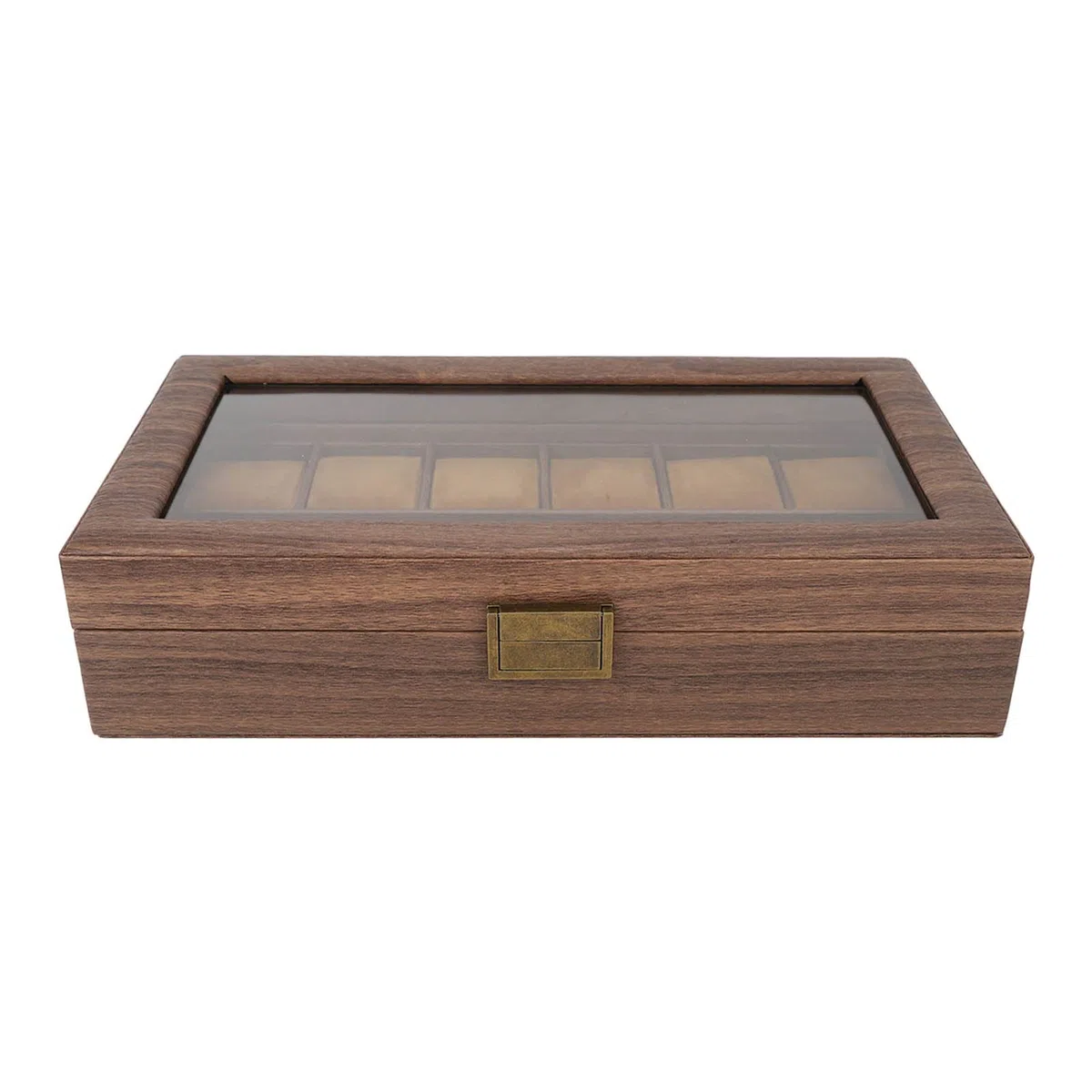 TOPINCN Caja Organizadora para Relojes, Estuche de Almacenamiento de Lujo con 12 Compartimentos para Uso Doméstico y de Oficina, con Cuero PU e Interior de Franela