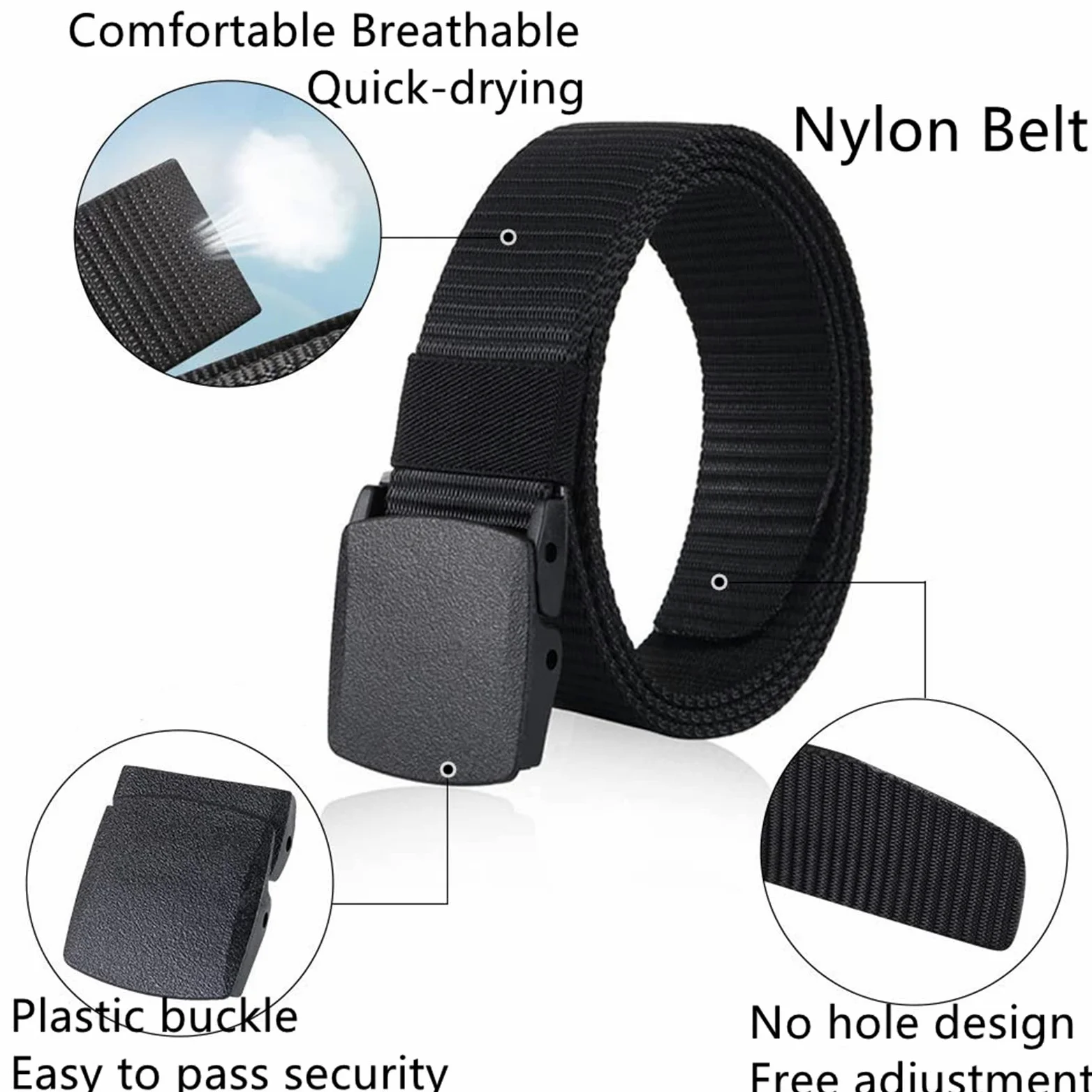 Cintas de nylon Cinturón táctico de nailon con diseño de camuflaje for hombre y mujer, tamaño máximo 180 cm, 2 piezas.