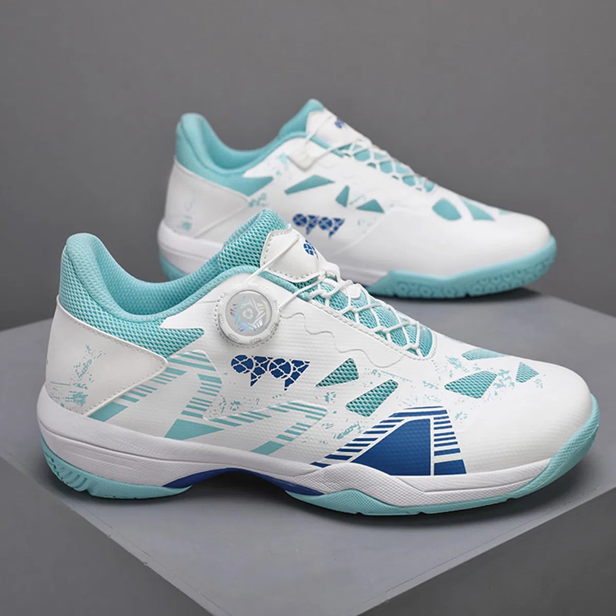 Par de zapatos de bádminton y tenis con forro de malla transpirable