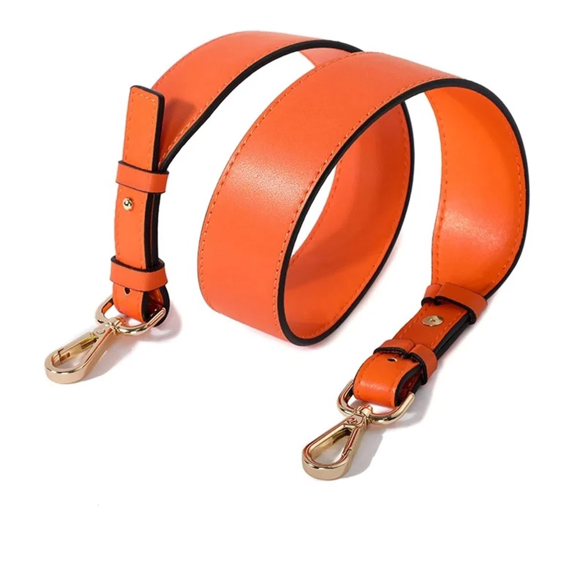 Bolso de Hombro de Cuero Desmontable con Correa Ajustable, Asas for Bolsos, Hebillas for cinturón de Repuesto, Ancho de 3,8 cm para bandoleras(Orange)
