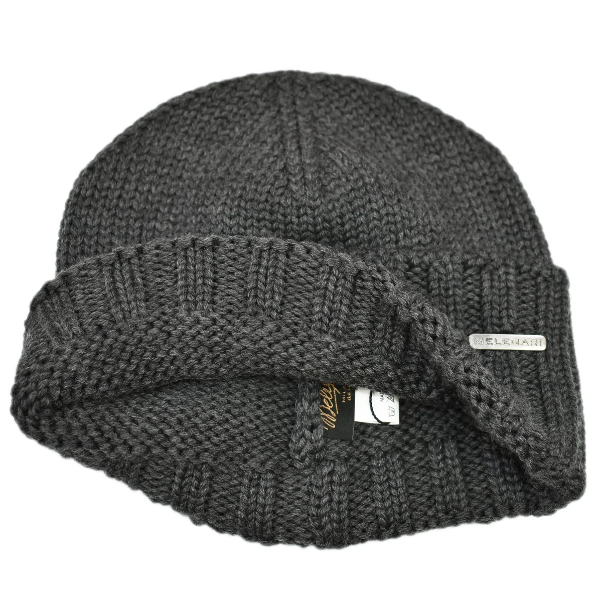 MELEGARI Gorro gorro borde alto | Beanie Varese | pura lana merino | Made in Italy