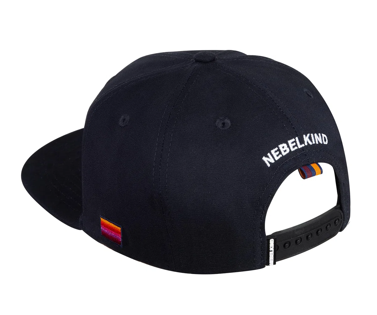 Nebelkind gorra Snapback para hombre y mujer, color azul oscuro, talla única, unisex, estilo callejero, visera recta, retro
