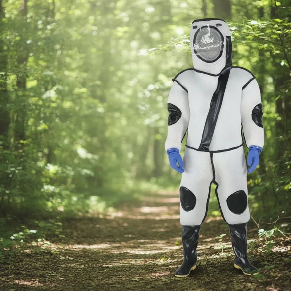 harayaa Traje Protector de Abejas Mono de Apicultor con Capucha Malla Facial Cremallera Refuerzos en y Rodillas Materiales de Malla Acero Inoxidable y Caucho